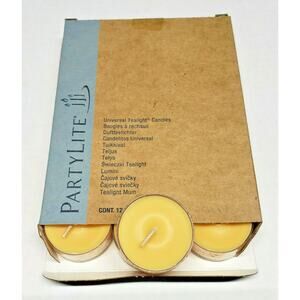 Vintage Partylite Tealights 12 Candles NOS "Citrus Peel & Sage " p1f/v04419